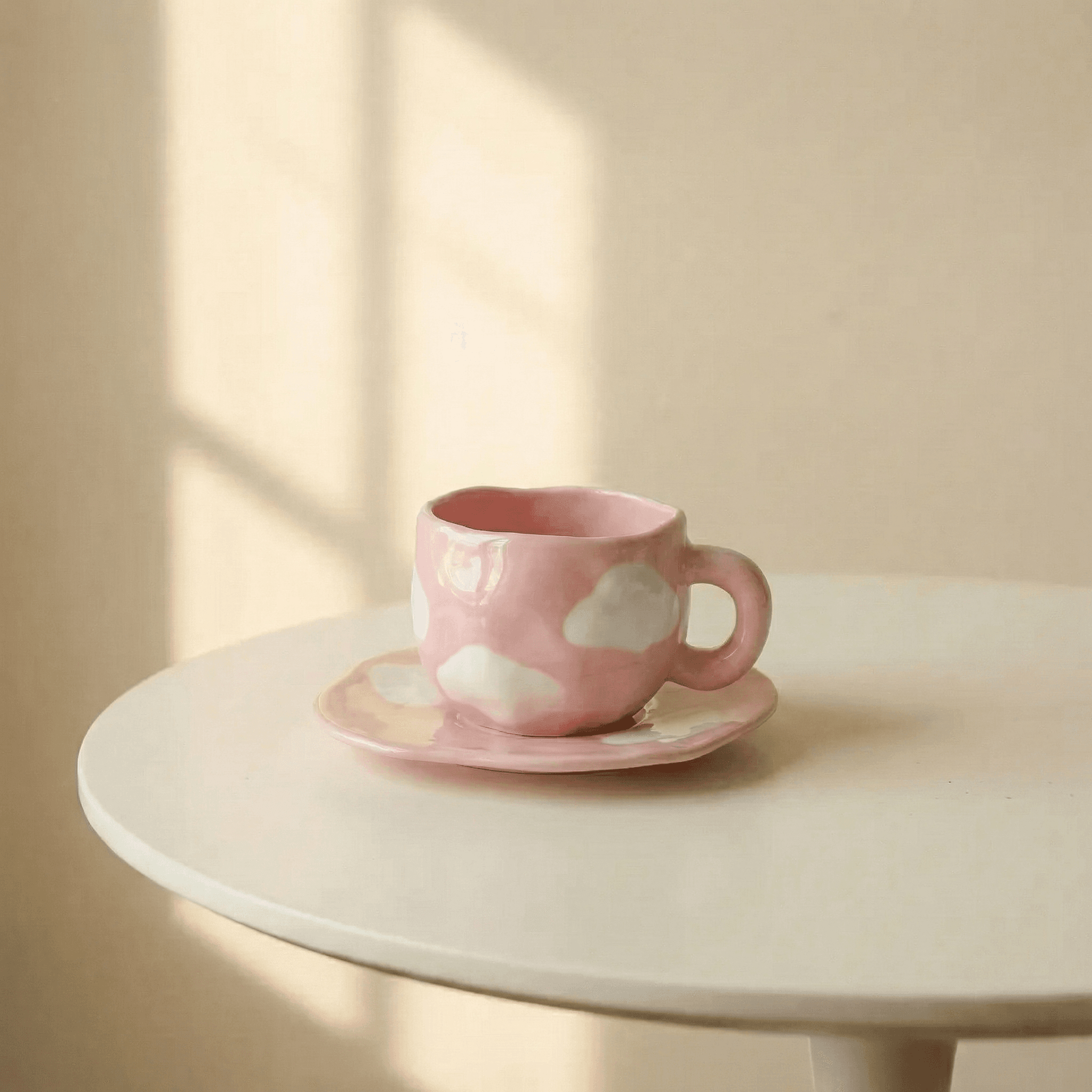 Pink Cloud Mug & Plate